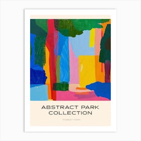 Abstract Park Collection Poster Forest Park Portland 5 Art Print