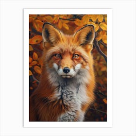 Fox In Autumn Art Print