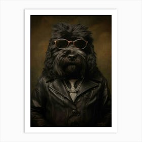 Gangster Dog Black Russian Terrier 3 Art Print