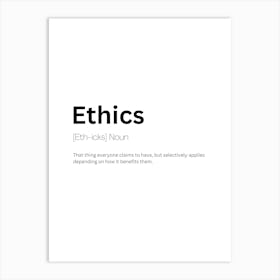 Ethics Definition Meaning Art Print