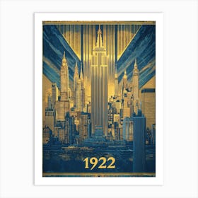 Aihrgdesign A Vintage Travel Poster Of The 1922 New York City B0d88559 6927 4438 Ab3c 0c8967a1631f 1 Art Print