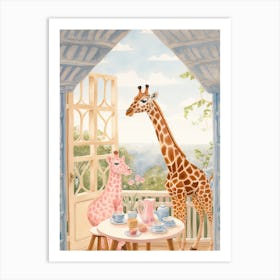 Animals Having Tea   Jiraffe 3 Art Print