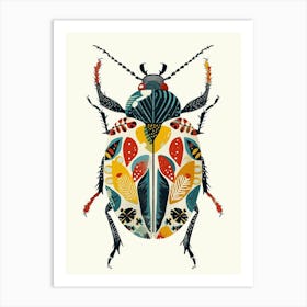 Colourful Insect Illustration Flea Beetle 9 Art Print