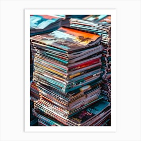 Stack Of Magazines Art Print