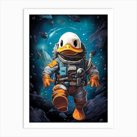 Ducky In Space Art Print