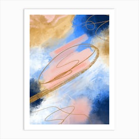 Blush Blue Contemporary Art Art Print