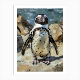 African Penguin Phillip Island The Penguin Parade Oil Painting 2 Art Print