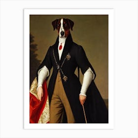 Treeing Walker Coonhound Renaissance Portrait Oil Painting Art Print