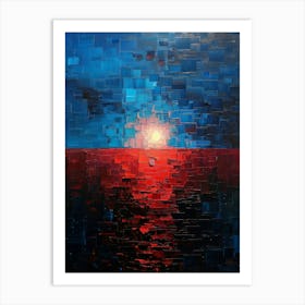 Sunset Over The Sea 9 Art Print