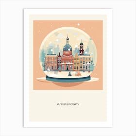 Amsterdam Netherlands 3 Snowglobe Poster Art Print