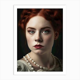 Portrait Of A Young Woman Art Print