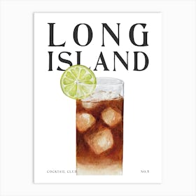 Watercolour Long Island Art Print