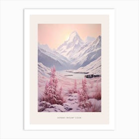 Dreamy Winter National Park Poster  Aoraki Mount Cook National Park New Zealand 2 Art Print