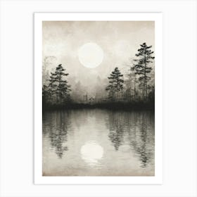 Moonlit Reflections Art Print