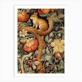 Squirrel In A Tree William Morris Art Print