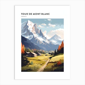 Tour De Mont Blanc France 4 Hiking Trail Landscape Poster Art Print
