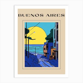 Minimal Design Style Of Buenos Aires, Argentina 4 Poster Art Print