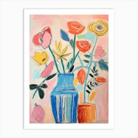 Flower Painting Fauvist Style Rose 5 Art Print