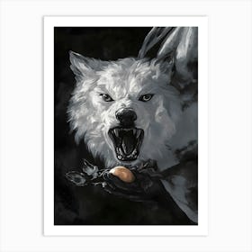 White Wolf Art Print