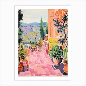 Villa Lante, Italy In Autumn Fall Illustration 2 Art Print