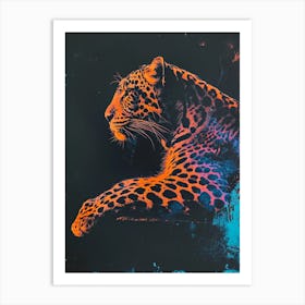 Polaroid Inspired Leopard 2 Art Print