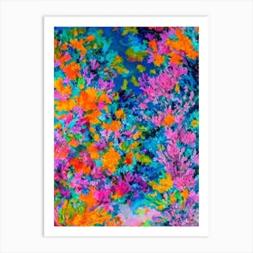 Acropora Abrotanoides Vibrant Painting Art Print