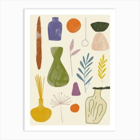Cute Abstract Objects Collection 3 Art Print