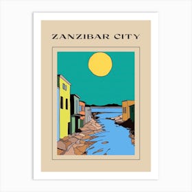 Minimal Design Style Of Zanzibar City, Tanzania2 Poster Art Print