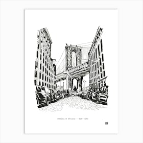 Brooklyn Bridge Manhattan New York USA Art Print