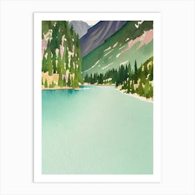 Banff National Park Canada Water Colour Poster Art Print