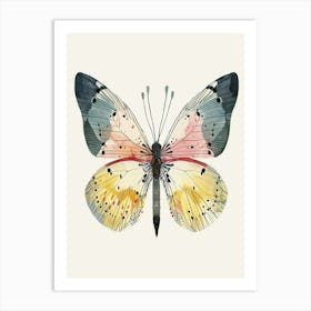 Colourful Insect Illustration Butterfly 30 Art Print