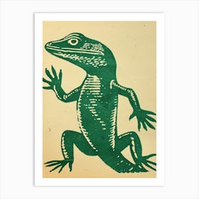 Monsters And Beaded Lizard Bold Block 1 Art Print