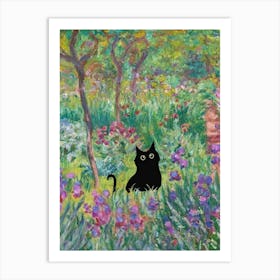 Cat In The Garden Art Print