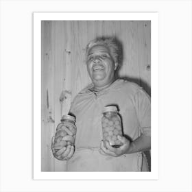 Wife Of Fsa (Farm Security Administration) Client With Home Canned Vegetables, Sabine Farms, Marshall, Art Print