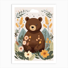 Baby Animal Illustration  Bear 14 Art Print