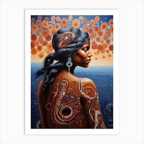 Default Australian Aboriginal Dot Painting Art Dreaming Of Fis 1 (3) Art Print