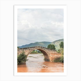 Bridge Over A River In Shaxi, China Art Print