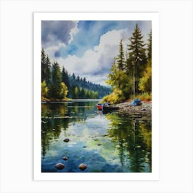 Boats On The River Art Print