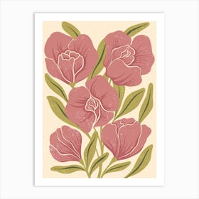 Pink Flowers 10 Art Print