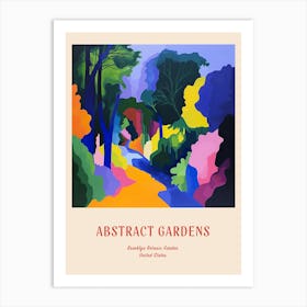 Colourful Gardens Brooklyn Botanic Garden Usa 1 Red Poster Art Print