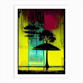 Tree In The Rain 1 Art Print