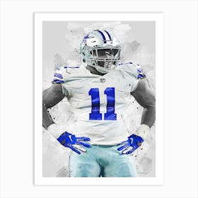 Micah Parsons Dallas Cowboys Art Print