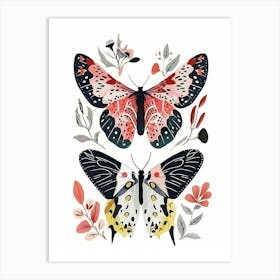 Colourful Insect Illustration Butterfly 3 Art Print