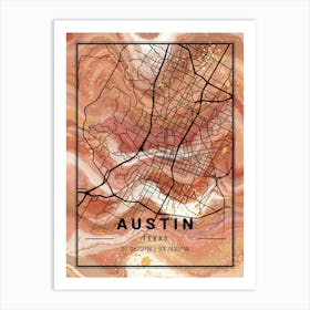 Austin Map Art Print