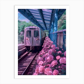 Pink Train Art Print
