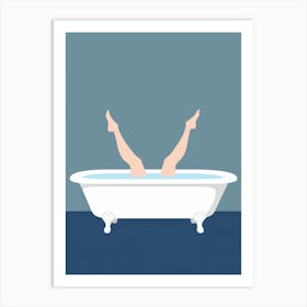 Person In A Bathtub Art Print