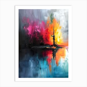 Abstract Tree Painting Art Print