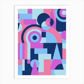 Summer Abstract -  blue Art Print