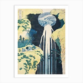 The Waterfall Of Amida Behind The Kiso Road, Katsushika Hokusai 1 Art Print