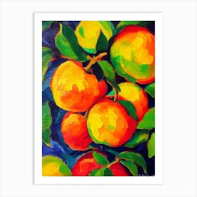 Star Apple Fruit Vibrant Matisse Inspired Painting Fruit Art Print
